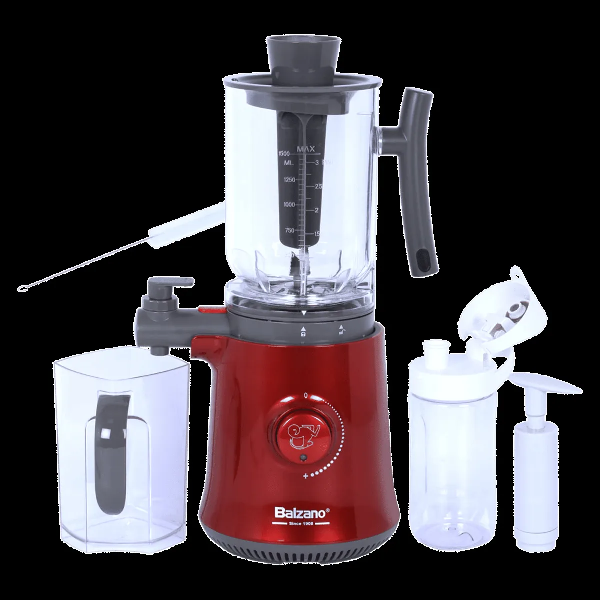 Balzano Yoga 600 Watt 1 Jar Blender (7000 RPM, Low Oxidation & Noise, Red)