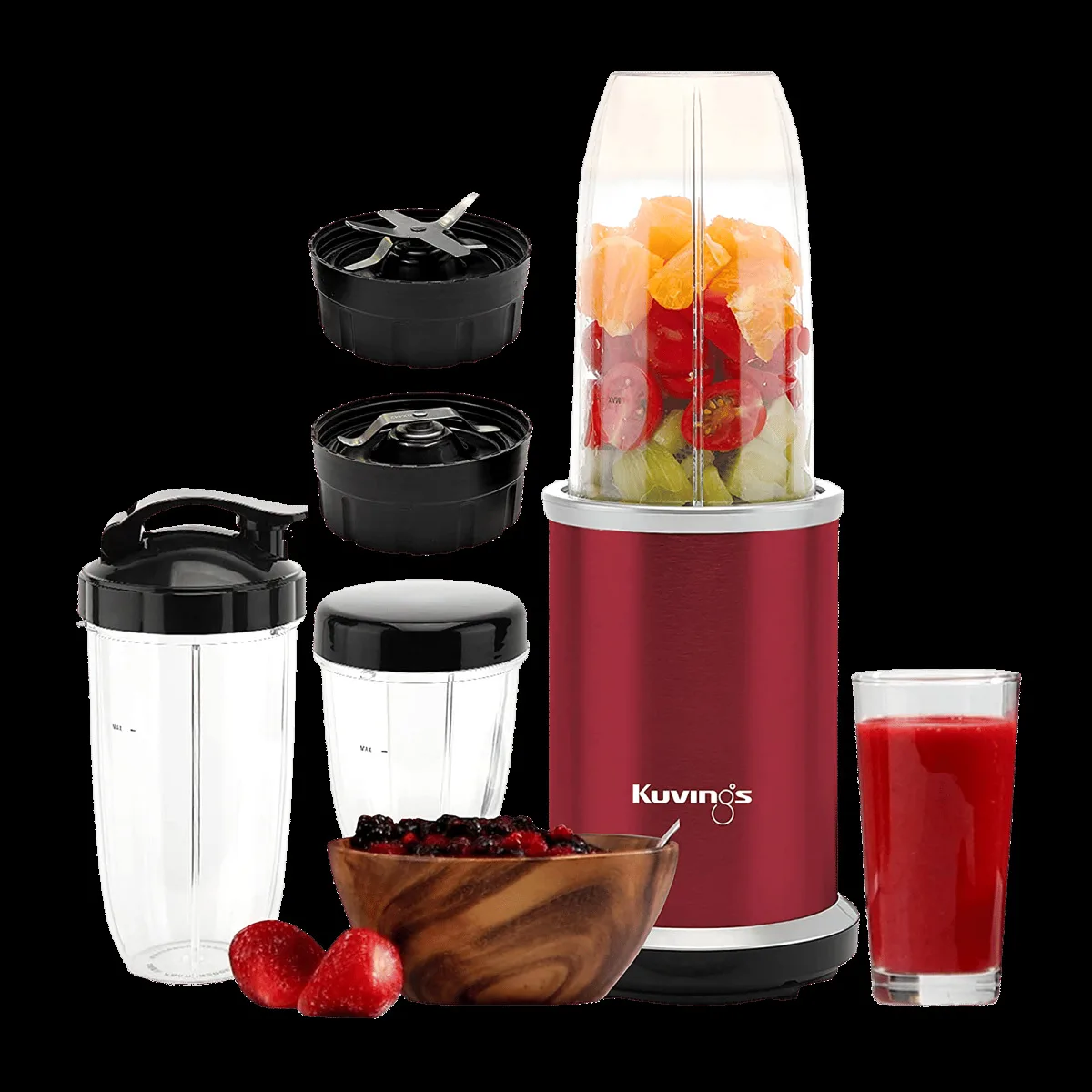 Kuvings Nutri Pro 1000 Watt 2 Jars Blender (22000 RPM, Super Quiet Motor, Ferrari Red)