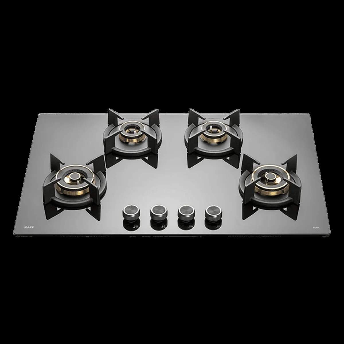 KAFF INF 804 Tempered Glass Top 4 Burner Automatic Electric Hob (Flame Failure Device, Black)