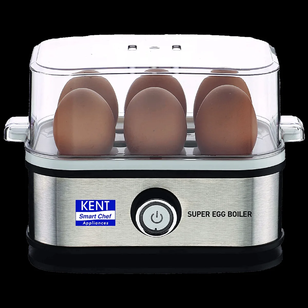 KENT Super 6 Egg Electric Egg Boiler with Auto Shut Off (Silver)