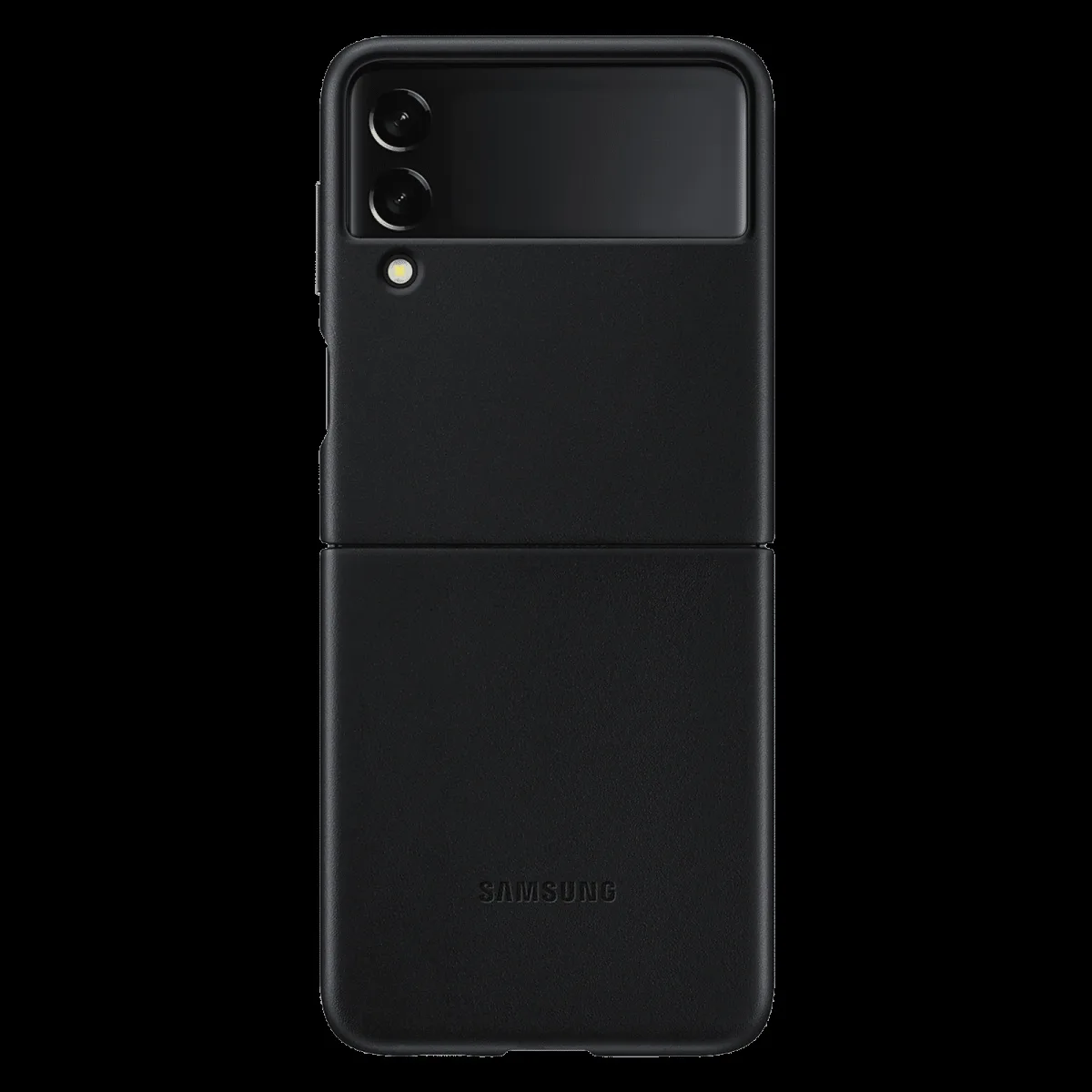 SAMSUNG Soft Leather Back Cover for SAMSUNG Galaxy Z Flip3 5G (Premium Protection, Black)