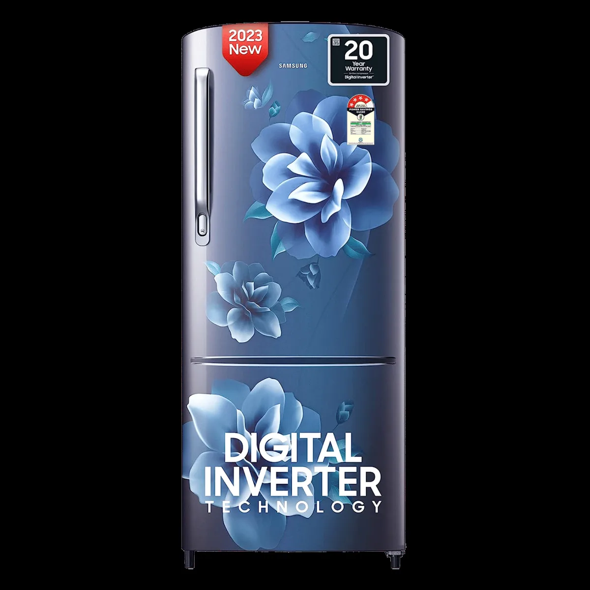 SAMSUNG Stylish Grande 183 Litres4 Star Direct Cool Single Door Refrigerator with Anti Bacterial Gasket (RR20C1724CU/HL, Camellia Blue)