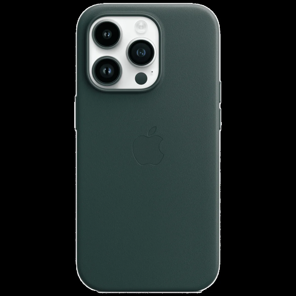 Apple Soft Leather Back Cover for Apple iPhone 14 Pro (MagSafe Charging Support, Forest Green)