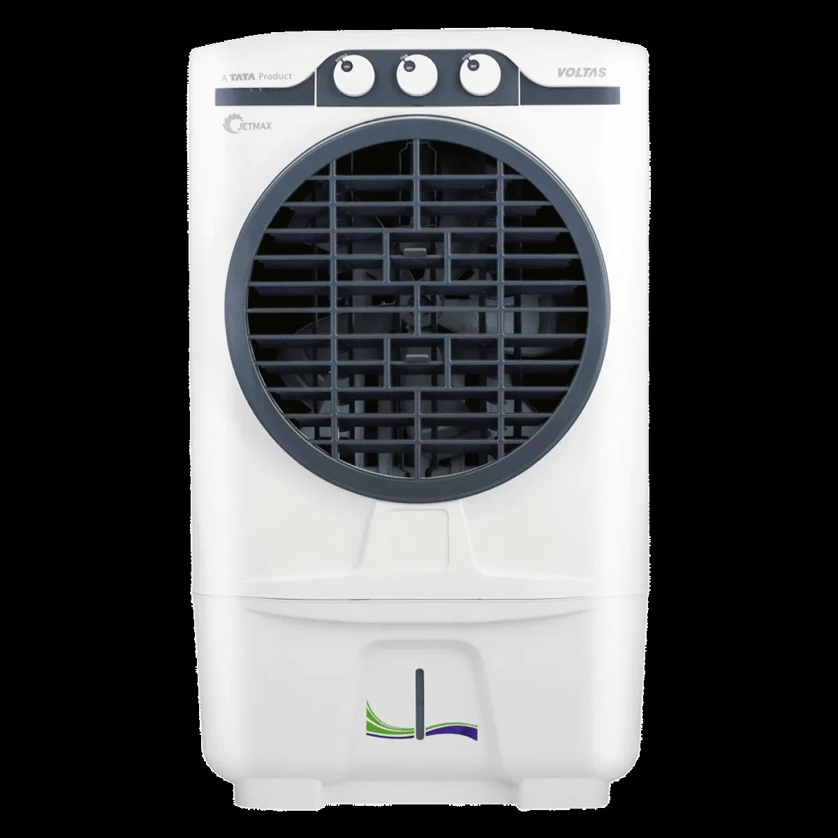 VOLTAS JetMax 54 Litres Desert Air Cooler with Honeycomb Pad (3 Speed Selection, White & Grey)