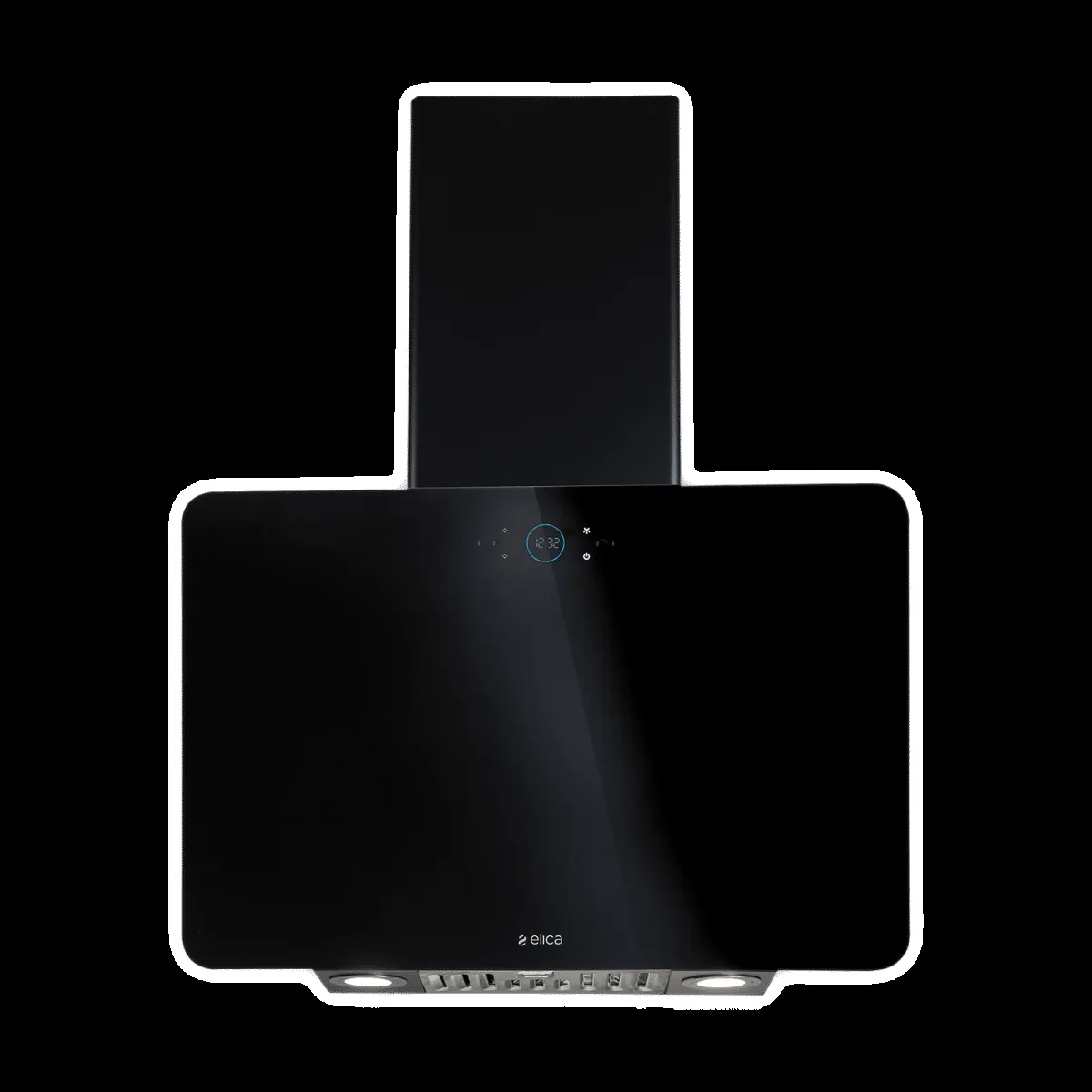 elica ISMART KITTY LTW 60 NERO 60cm Ducted Wall Mounted Chimney with Touch Control Panel (Black)