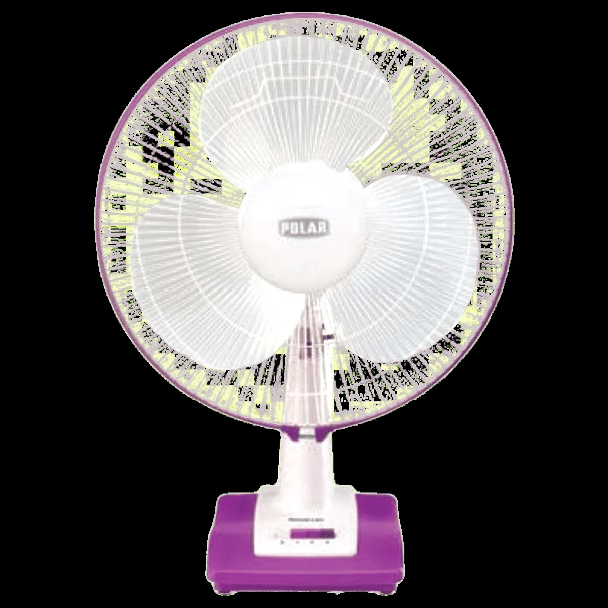 POLAR Annexer 400mm 3 Blade Thermal Overload Protector Table Fan (Silent Operation, White & Mauve)