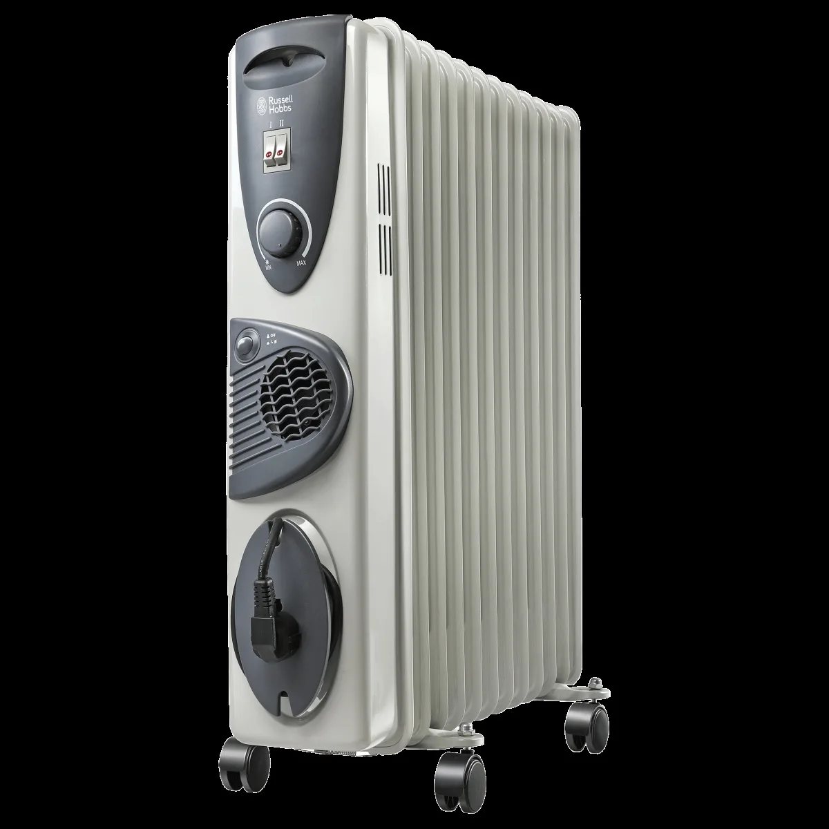 Russell Hobbs ROR12F 2900W Oil Filled Radiator Room Heater with 12 Fins (Anti Tilt Protection