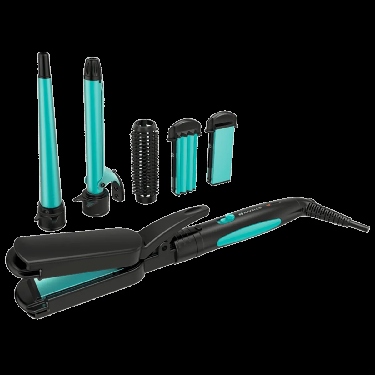 HAVELLS HC4045 5-in-1 Hair Styler with Ceramic Coating Technology (Cool Insulated Tip, Blue & Black)