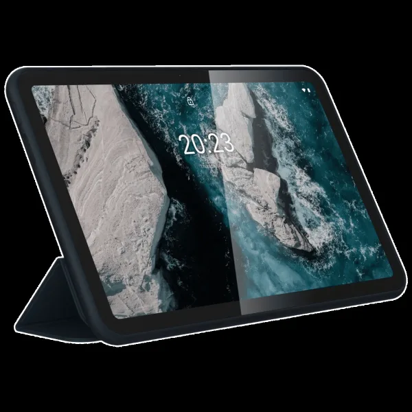 NOKIA CT20 Premium Artificial Leather Flip Cover for NOKIA Tab T20 (Sleep & Wake Functions, Black)