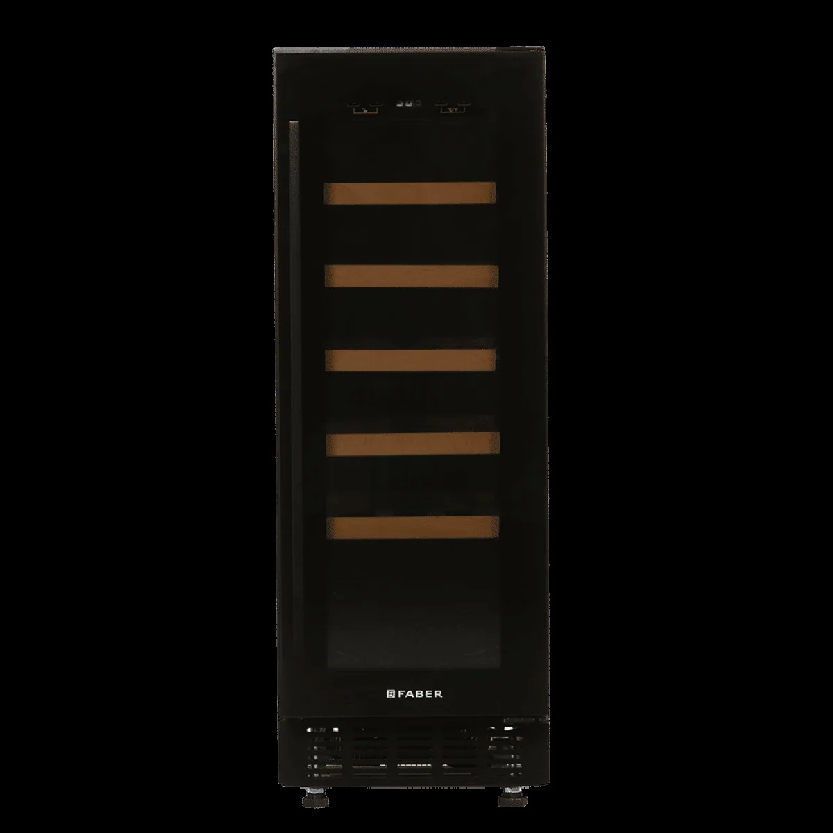 FABER 58 Litres 20 Bottles Wine Cooler (Triple Glazed Glass Door, FWCJCF58, Black)