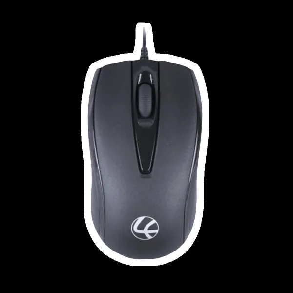 LAPCARE L-70 Plus Wired Optical Mouse (1200 DPI, Ambidextrous Design, Black)