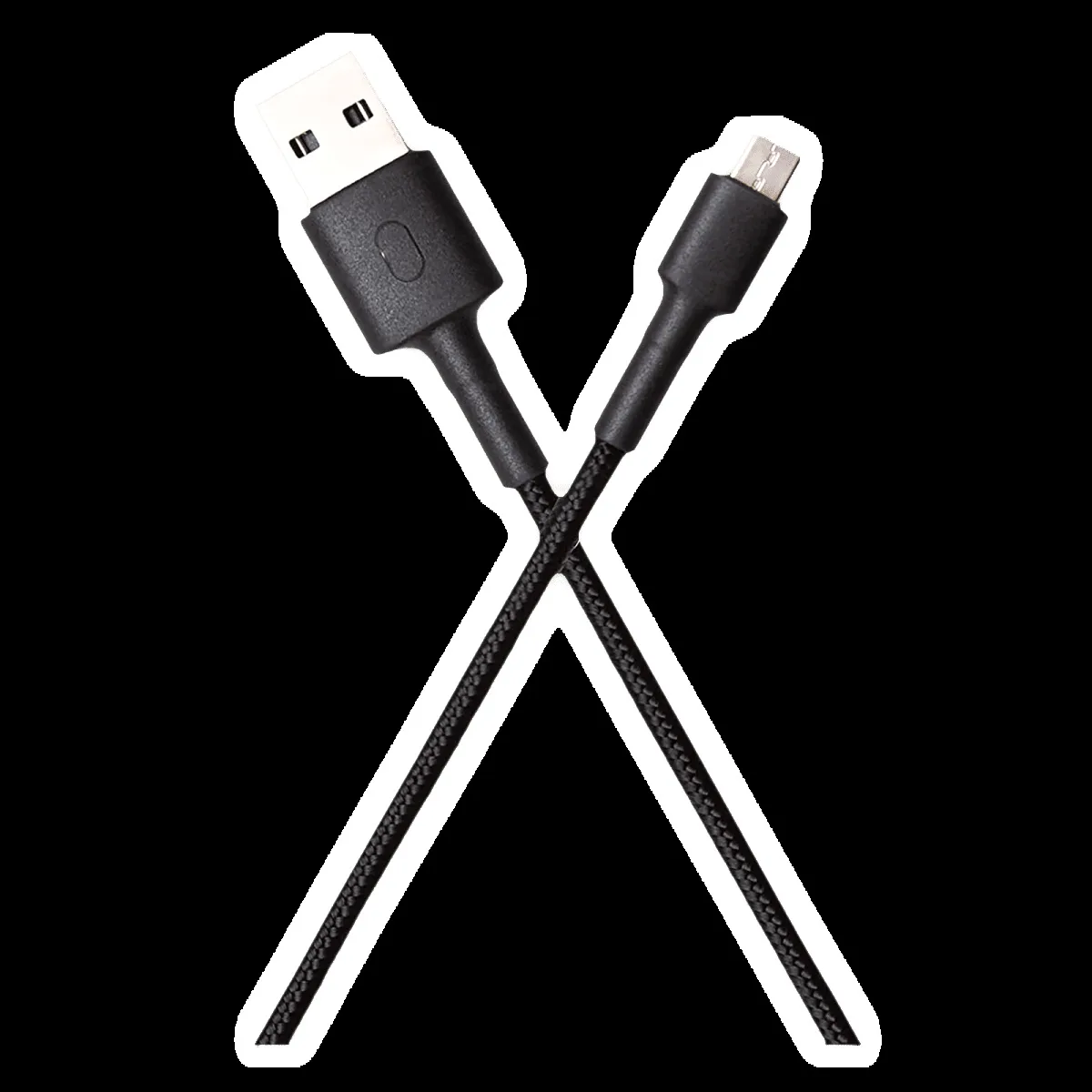 Mi Type A to Micro USB 3.3 Feet (1M) Cable (Tangle Free Design, Black)