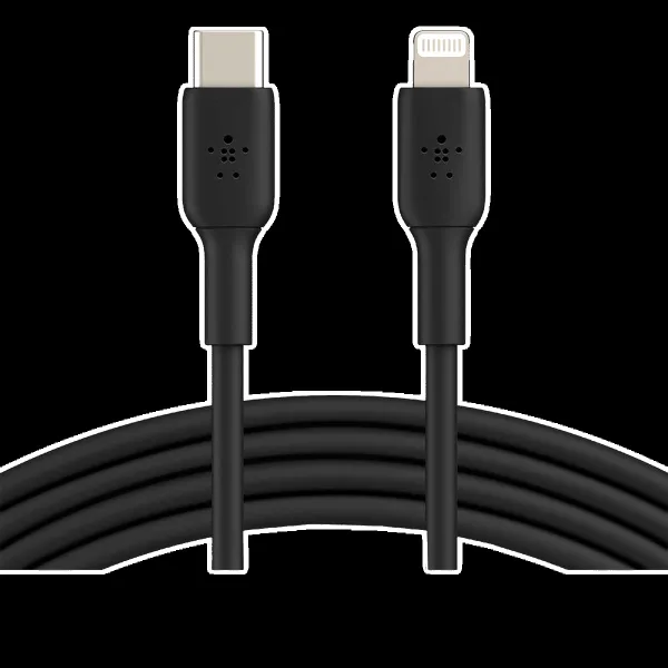 belkin BoostCharge Type C to Lightning Connector 3.3 Feet (1 M) Cable (Withstand 8000+ Bends, Black)