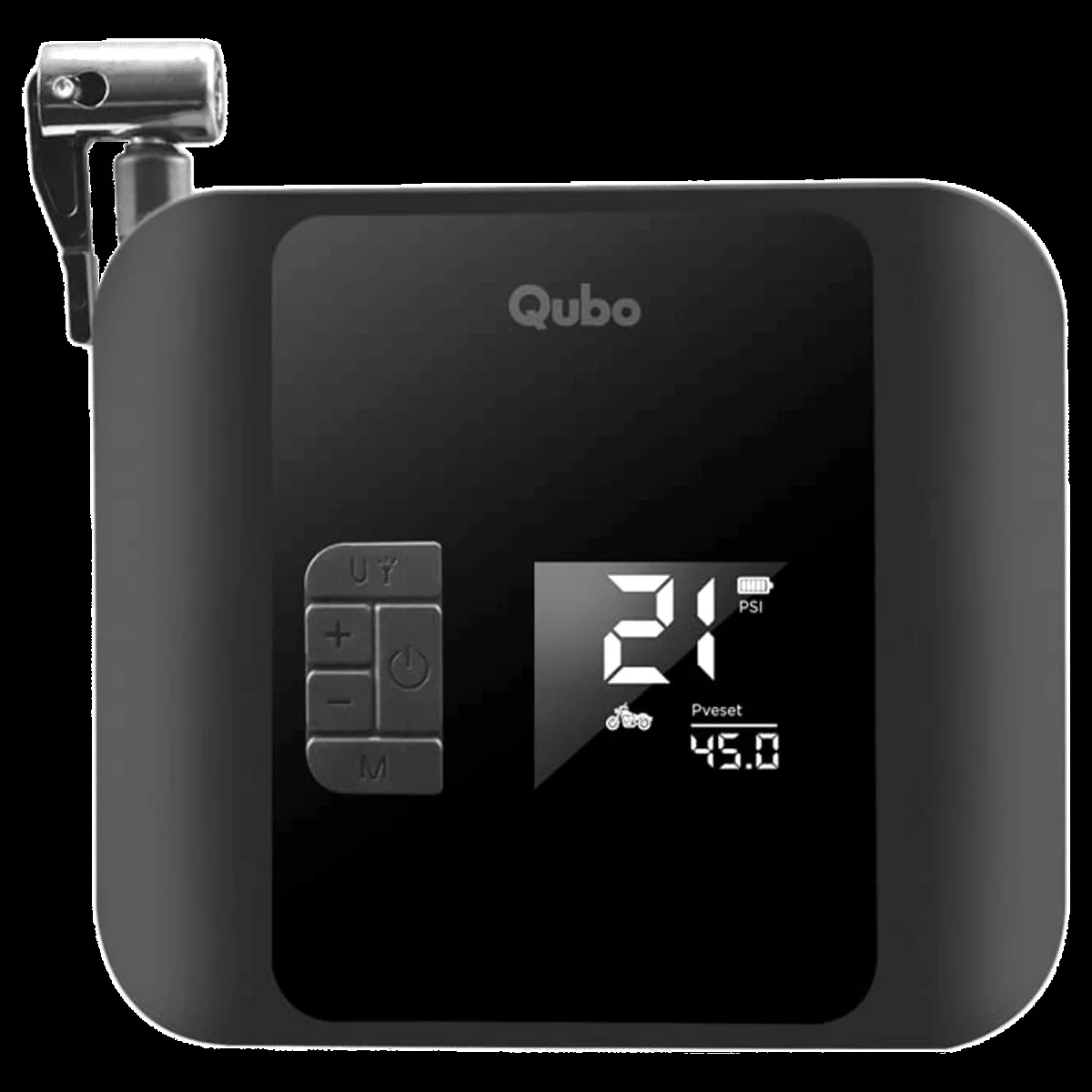 Qubo Smart Pro 150 psi Tyre Inflator for Cars & Bikes (5 Air Fill Mode, HIA02BL001, Black)