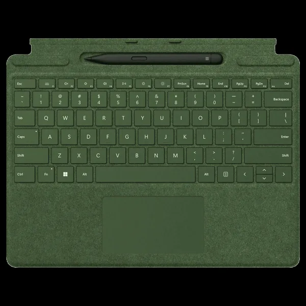 Microsoft Surface Pro Signature Wireless Keyboard for Surface Pro 8, 9 & X with Slim Pen 2 (Backlit Keys, Forest)
