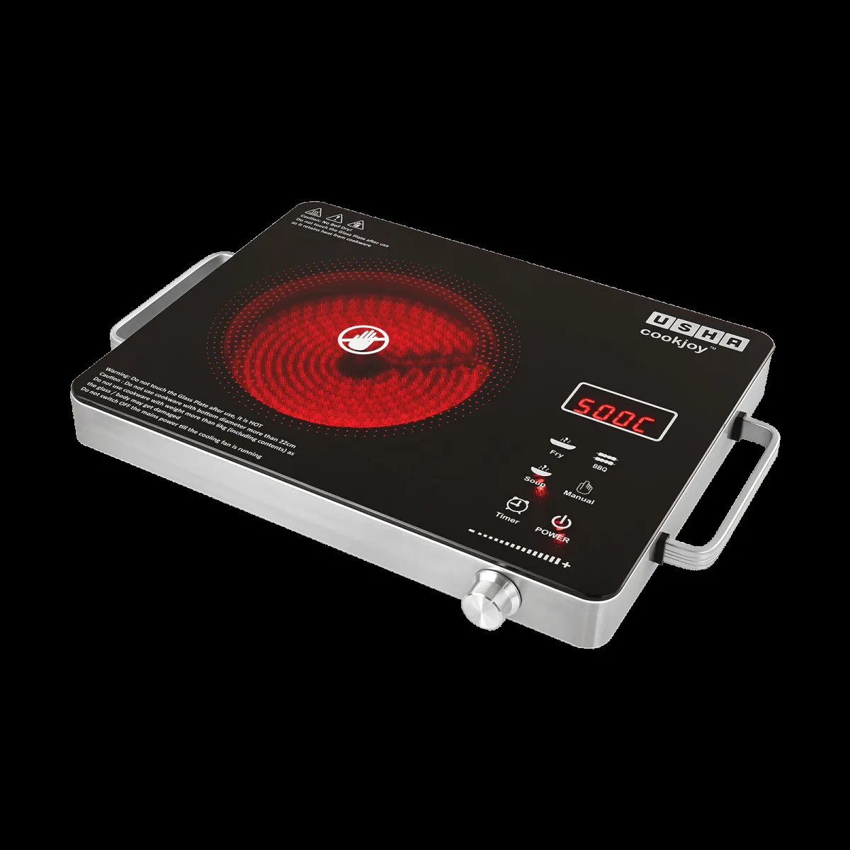 Usha Infrared 2200W Single Induction Cooktop with 4 Preset Menus