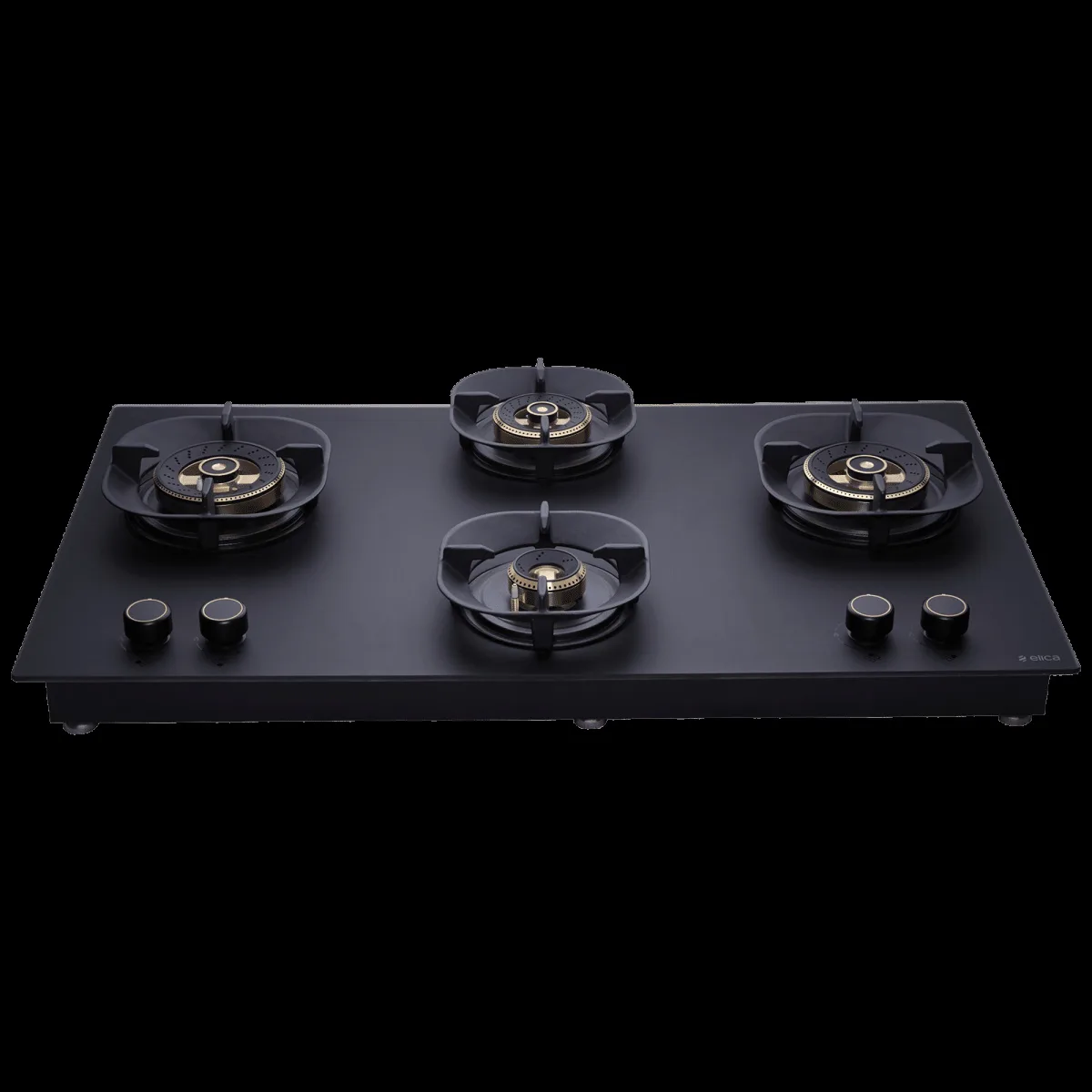 elica MATT FLEXI CROWN DFS HE FB MFC 4B 91 Toughened Glass Top 4 Burner Automatic Hob (Direct Multi Flame Burners, Matt Glass)