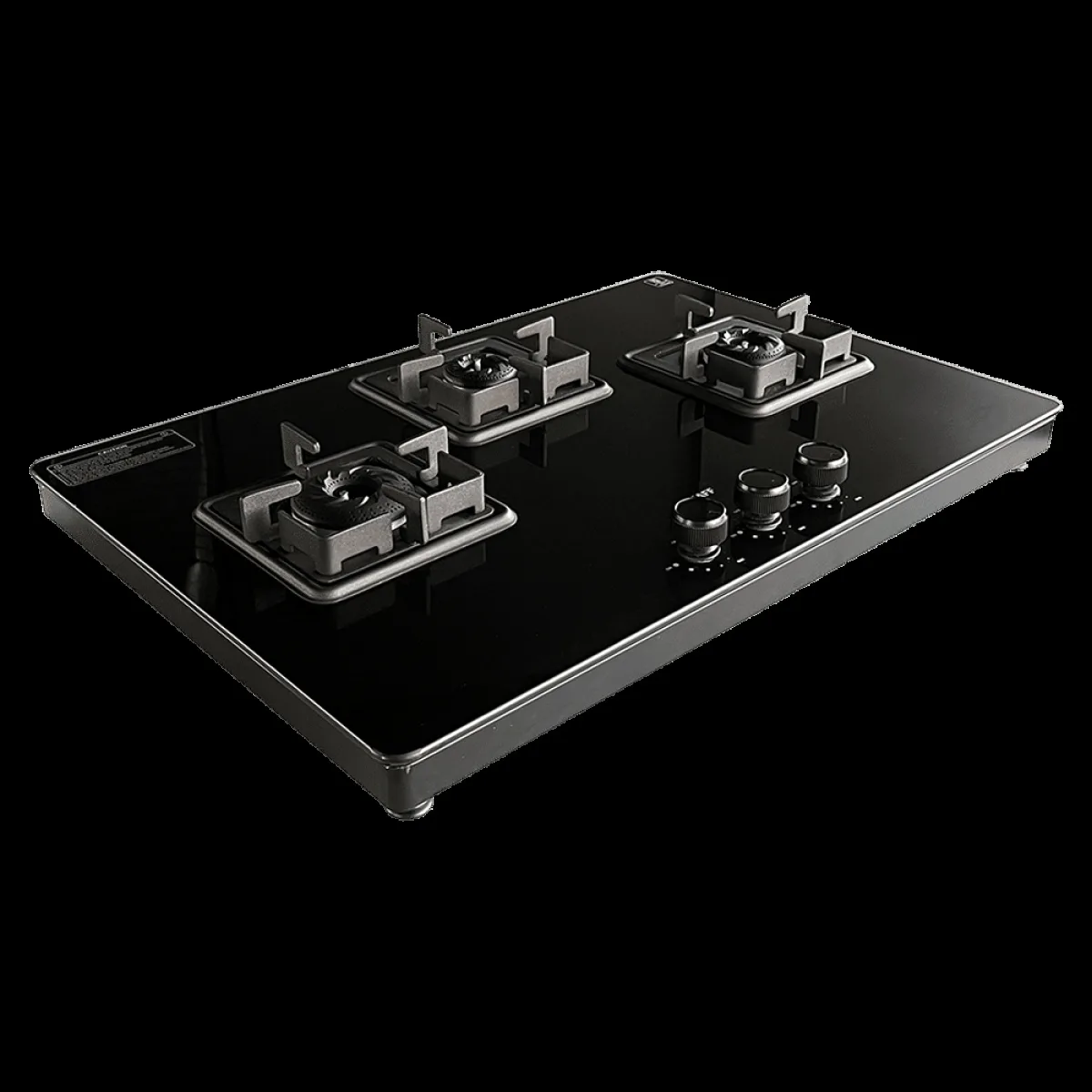 KAFF CTH753BAI Toughened Glass Top 3 Burner Automatic Gas Stove (Integrated Flame Protector, Black)