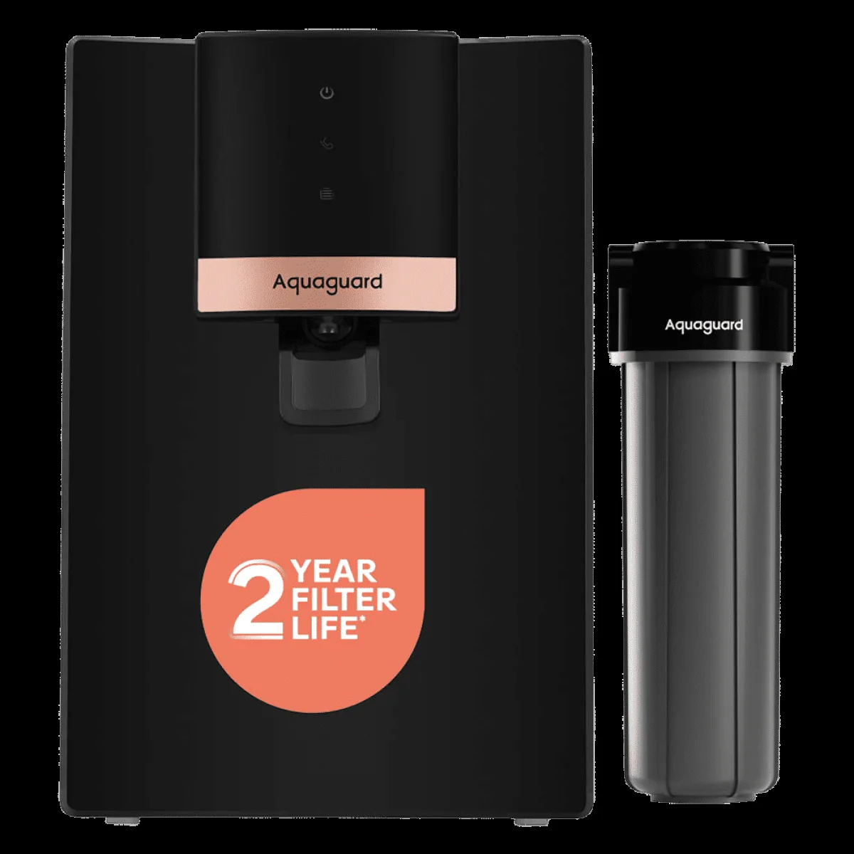 Aquaguard Enrich Neo 6L UV + Copper Water Purifier with 4-in-1 Active Copper Infusion Technology (Black)
