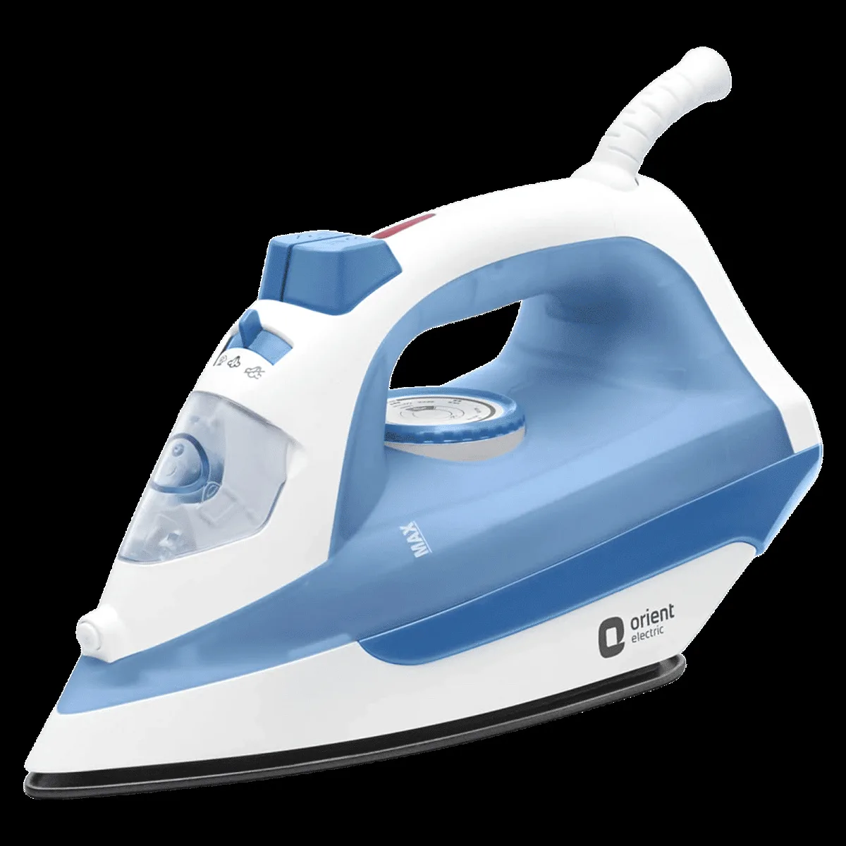 Orient FabriFeel 1600 Watts 230ml Steam Iron (Temperature Control, White & Blue)