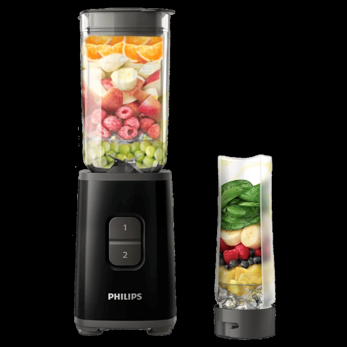 PHILIPS HR2602/90 350 Watt 2 Jars Mixer, Grinder and Blender (Adjustable Speed Control, Black)