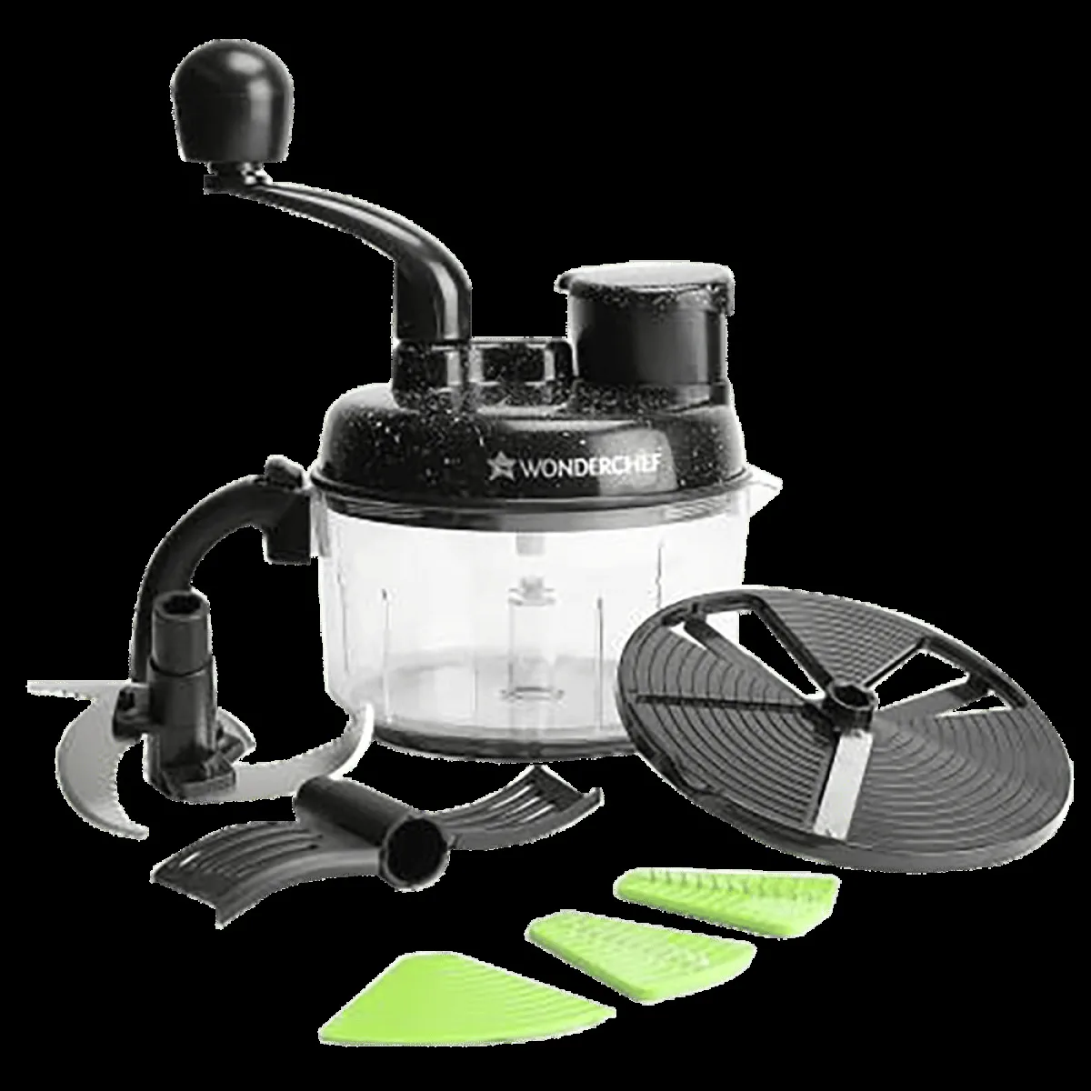 WONDERCHEF Turbo Vegetable and Fruit Chopper with 4 Blades (Black)