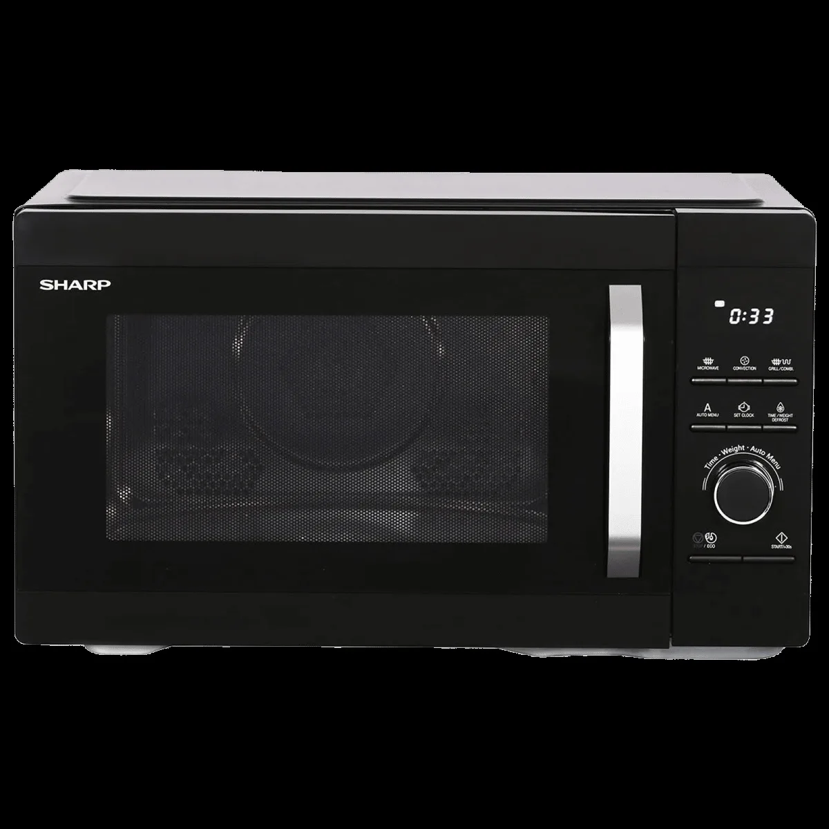 SHARP Kamando-C29 29L Convection & Grill Microwave Oven with Healthy Fry (R-929KN-K/W, Black & White)