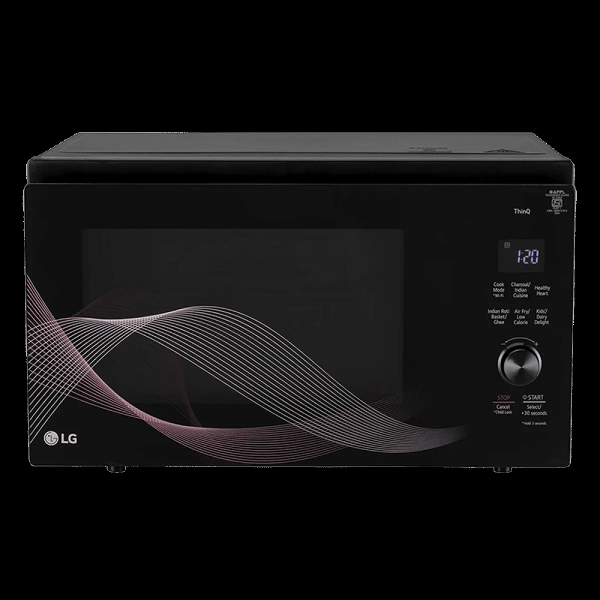 LG 32L Charcoal Convection Microwave Oven with Air Fry Technology (Black)