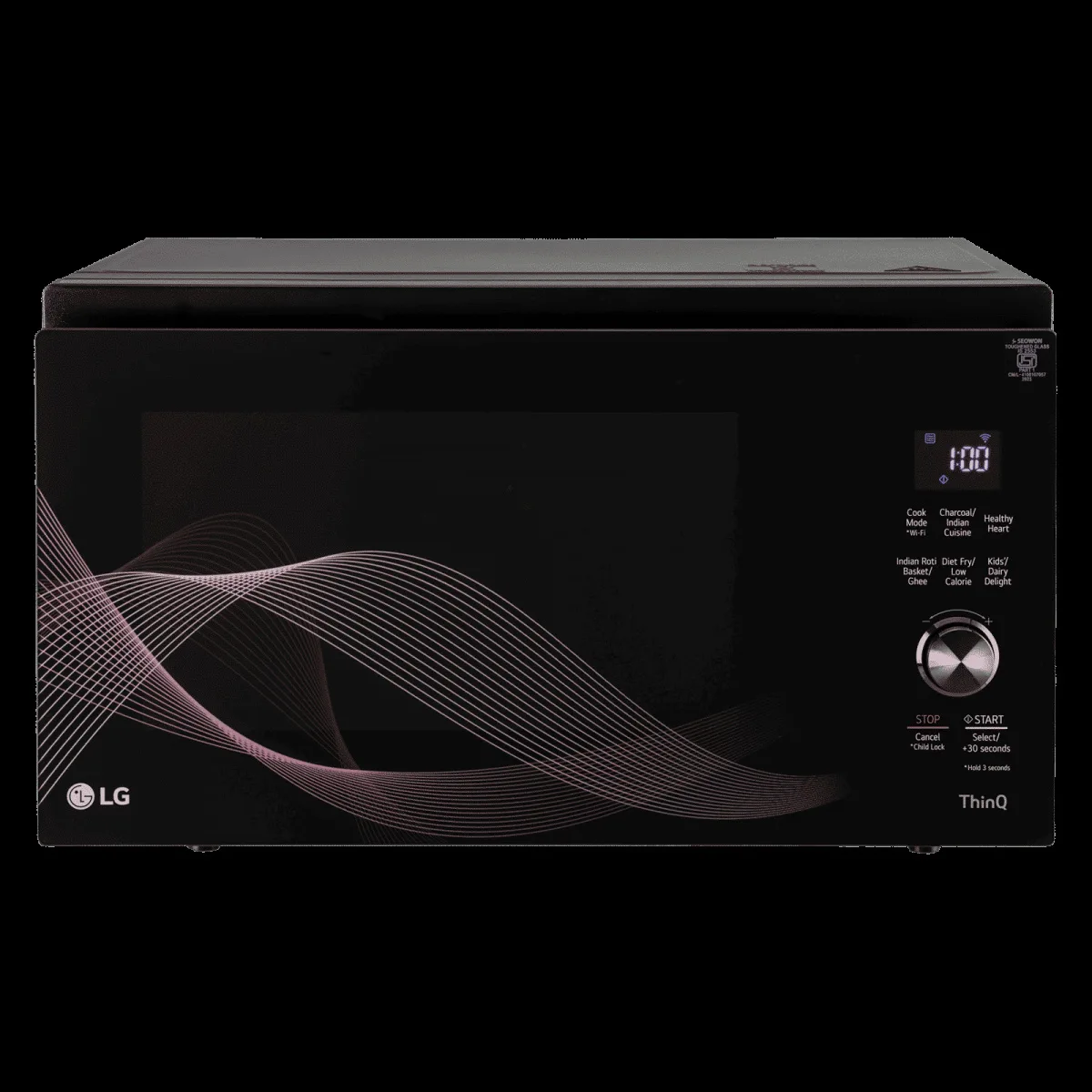 LG 32L Charcoal Convection Microwave Oven with Wi-Fi Support (MJEN326UHW, Black)