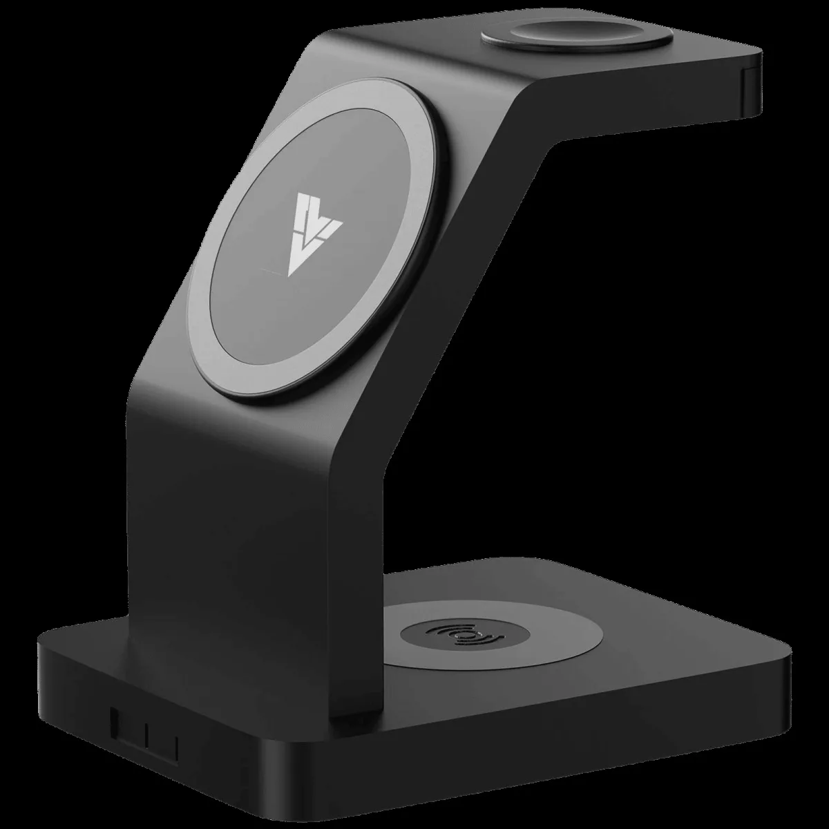 Vaku Luxos Trinity 3IN1 23W Wireless Charging Stand for iOS and Apple Watch (Qi Certified, Short Circuit Protection, Black)