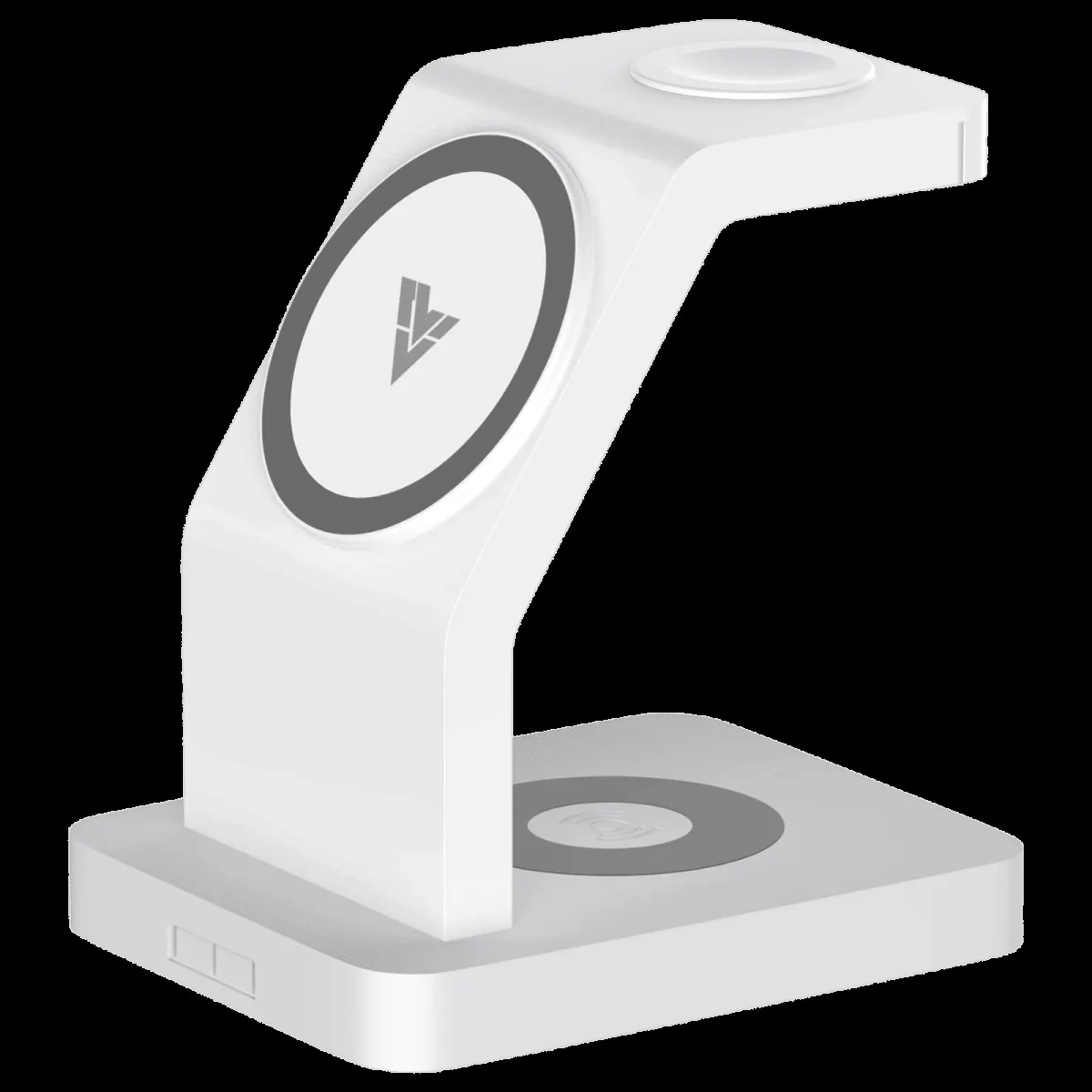 Vaku Luxos Trinity 3IN1 23W Wireless Charging Stand for iOS and Apple Watch (Qi Certified, Short Circuit Protection, White)
