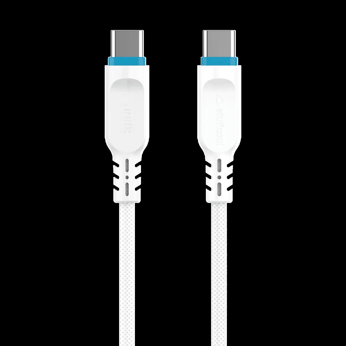 stuffcool Tug Type C to Type C 3.93 Feet (1.2M) Cable (Sync & Charge, White)