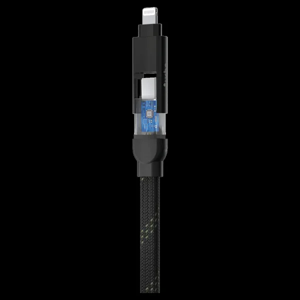 urbn UPC464 Type A to Lightning, Type C, Type C to Lightning, Type C 4 Feet (1.2M) 4-in-1 Cable (Quick Charge Technology, Camo)