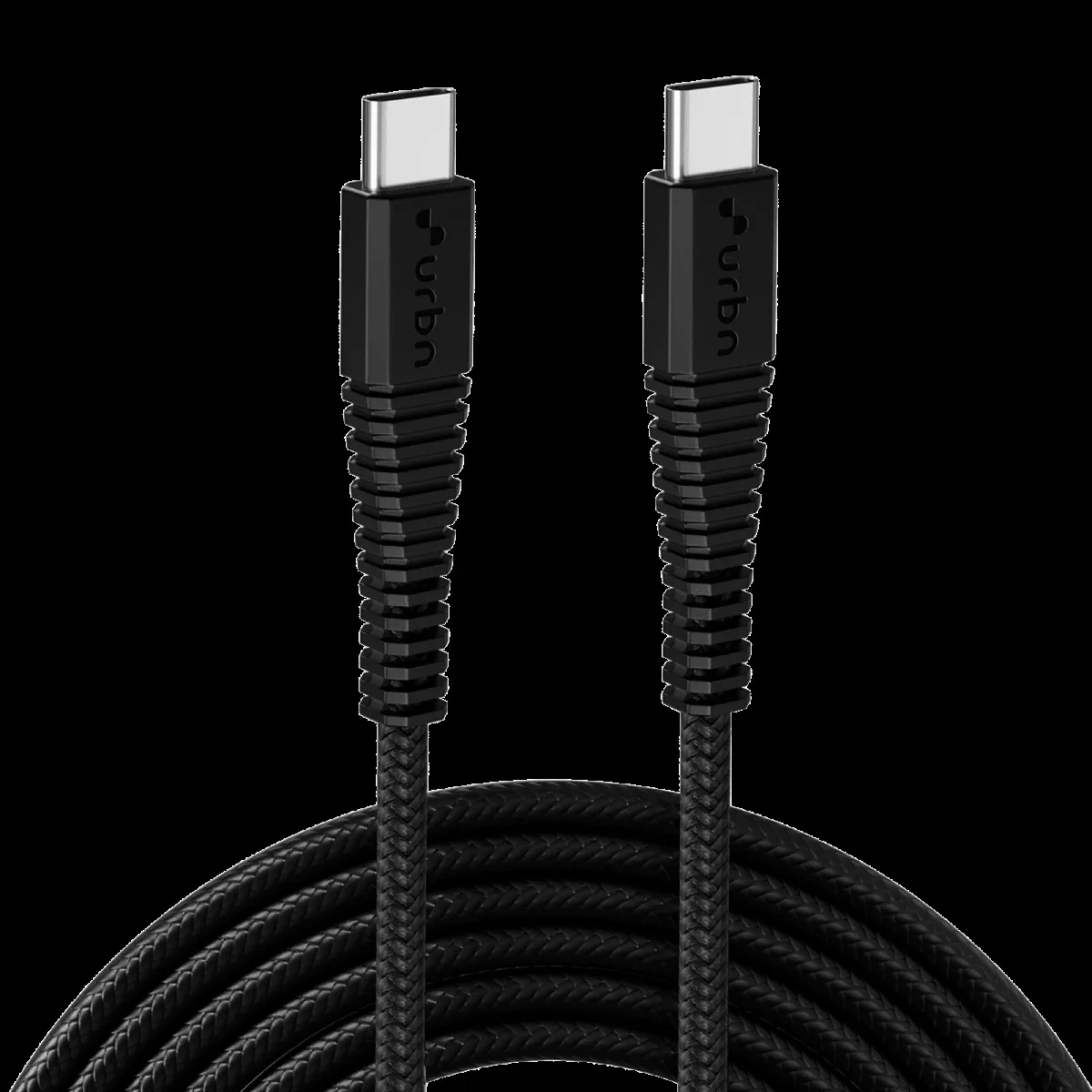urbn UPC256 Type C to Type C 4.5 Feet (1.4M) Cable (Fast Charging, Black)