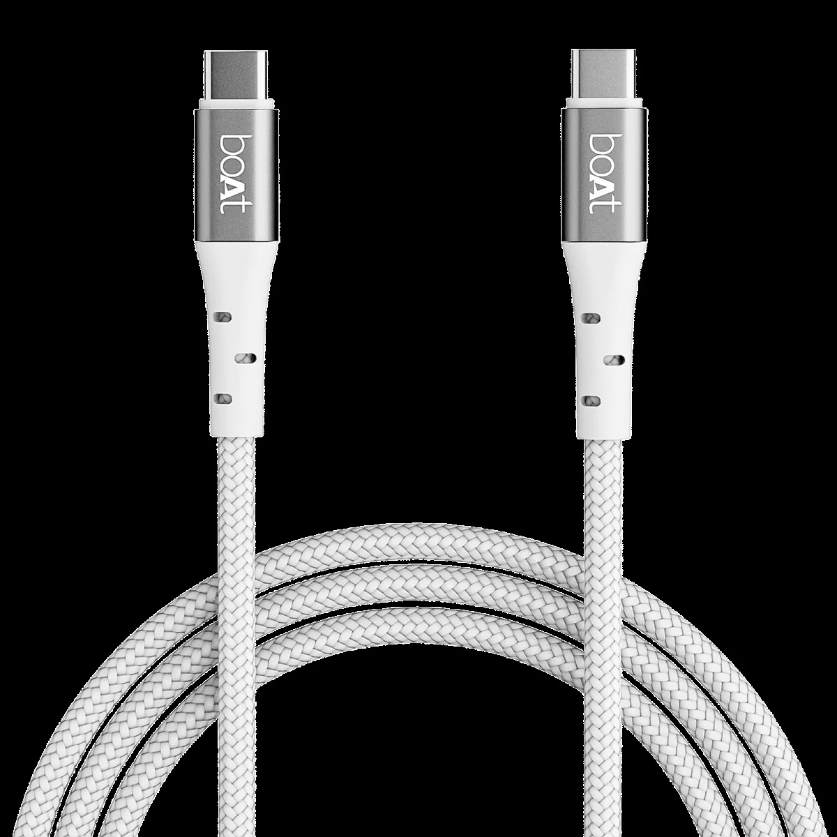boAt C300 Type C to Type C 4.9 Feet(1.5M) Cable (480 Mbps Data Transfer, White)