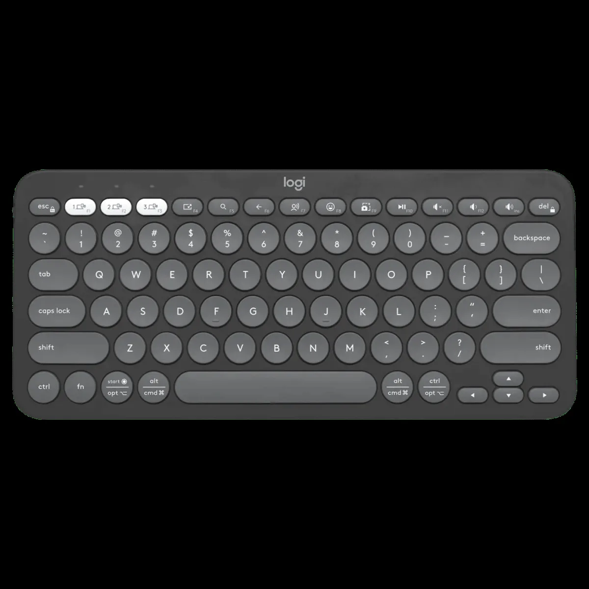 logitech Pebble Keys 2 Bluetooth Wireless Keyboard with Multi Device Pairing (10 Customizable Keys, Tonal Graphite)