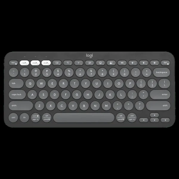 logitech Pebble Keys 2 Bluetooth Wireless Keyboard with Multi Device Pairing (10 Customizable Keys, Tonal Graphite)