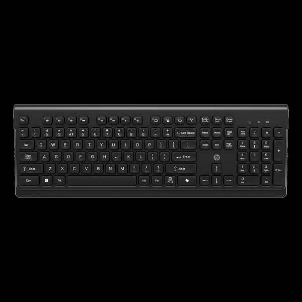 HP 110 2.4GHz Wireless Keyboard with Battery Indicator (Caps Lock, Black)
