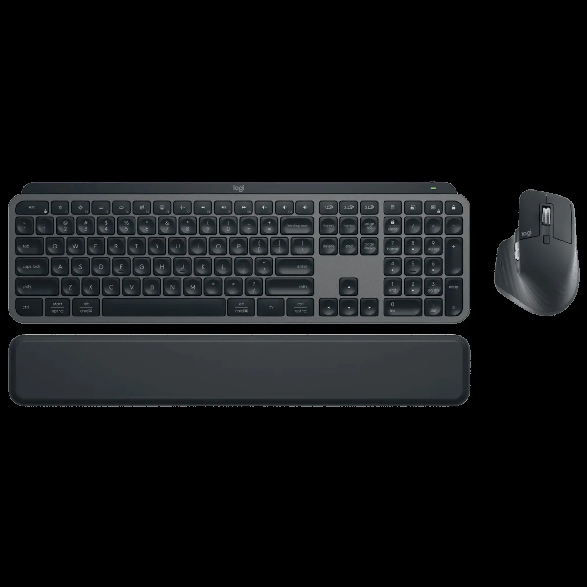 logitech MX KEYS S Rechargeable Wireless Keyboard & Mouse Combo (Fast Fluid Precise Typing, Graphite)