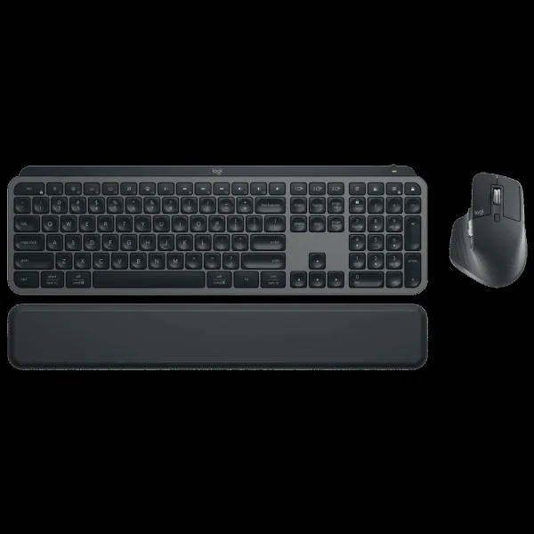 logitech MX KEYS S Rechargeable Wireless Keyboard & Mouse Combo (Fast Fluid Precise Typing, Graphite)
