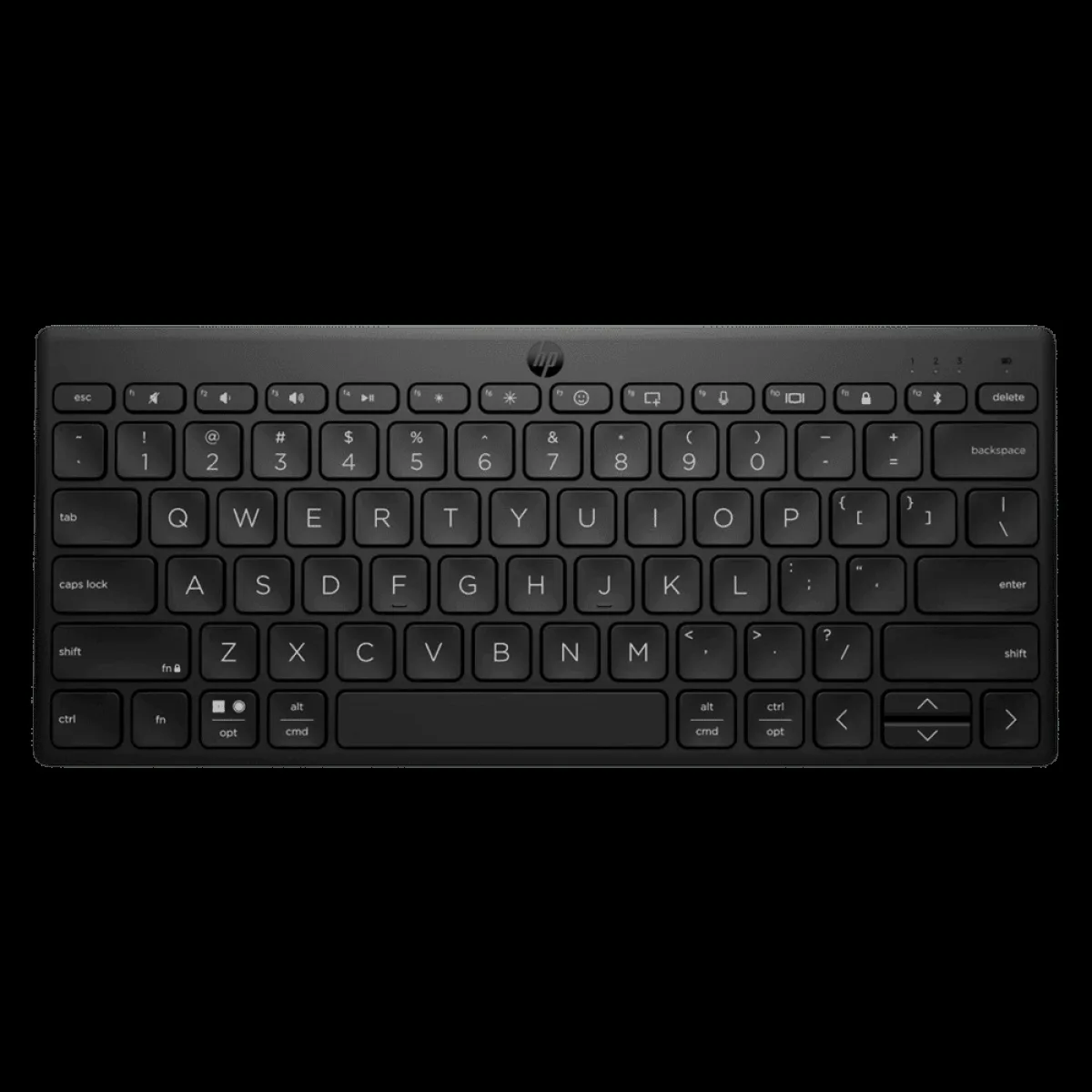 HP 350 Bluetooth 5.2 Wireless Keyboard with Up to 3 Devices Connectivity (OS Auto-Detection, Black)