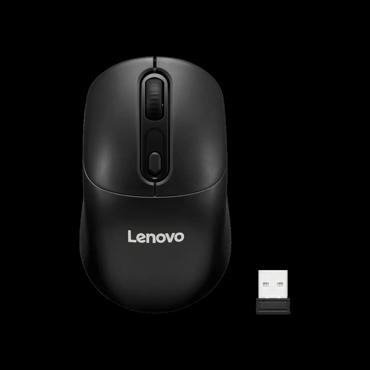 Lenovo 210 USB A 2.4GHz Wireless Optical Mouse (1600 DPI Adjustable, Ambidextrous Design, Black)