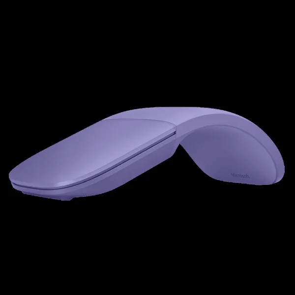 Microsoft Surface Arc Bluetooth Wireless Laser Mouse with Touch Scroll Plane (Vertically & Horizontally Scrolling, Violet)