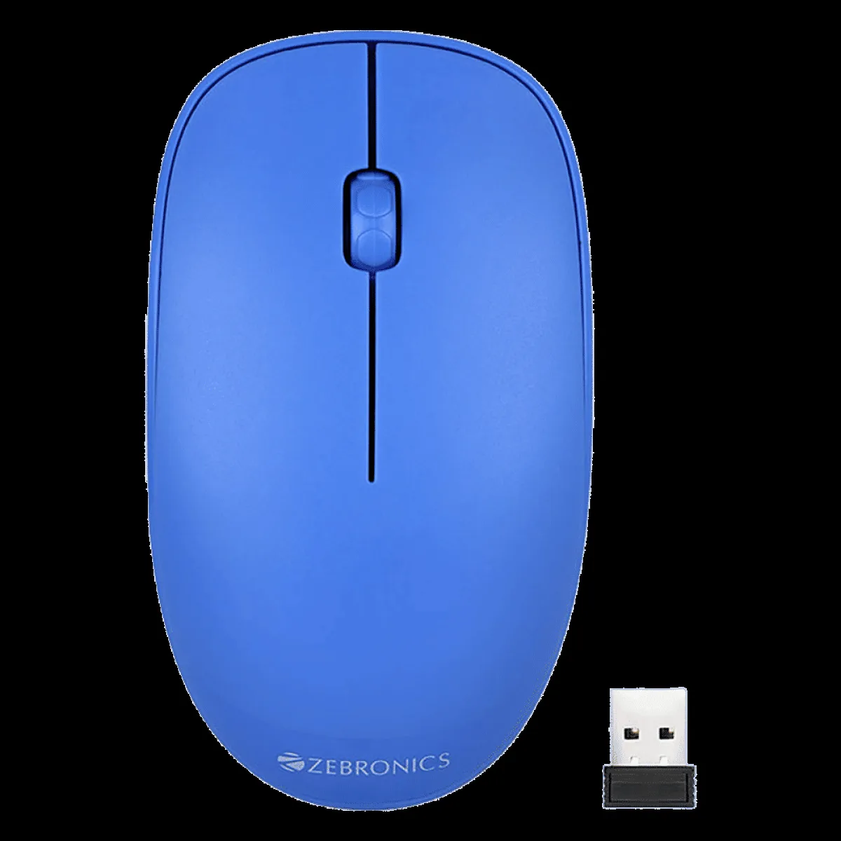 Zebronics Zeb-Haze 2.4GHz Wireless Optical Mouse with 1 Million Click Cycles (1200 DPI Adjustable, Power Saving Mode, Blue)