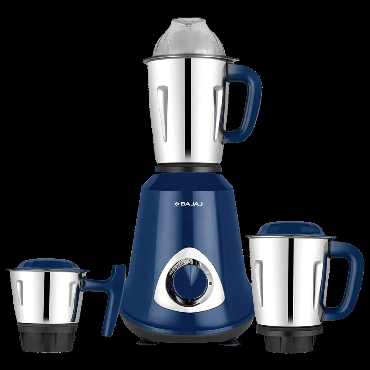 BAJAJ Military Series Glamore 800 Watt 3 Jars Mixer Grinder (20000 RPM, Auto Switch Off, Royal Blue)