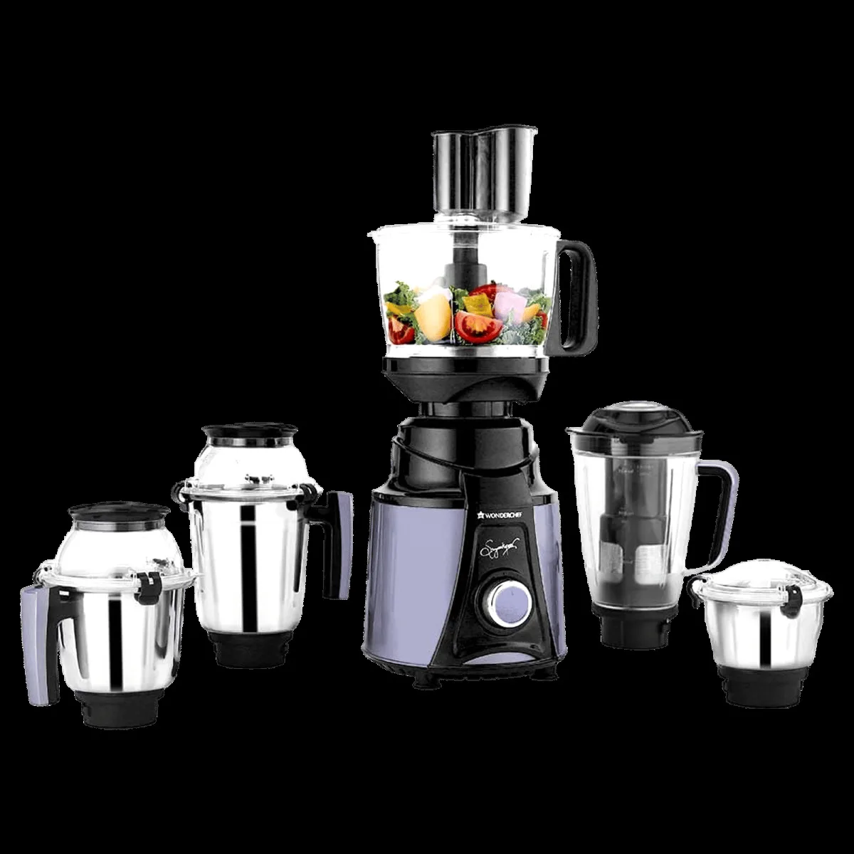 WONDERCHEF Galaxy 750 Watt 4 Jars Mixer Grinder (Copper Motor, Black & Grey)
