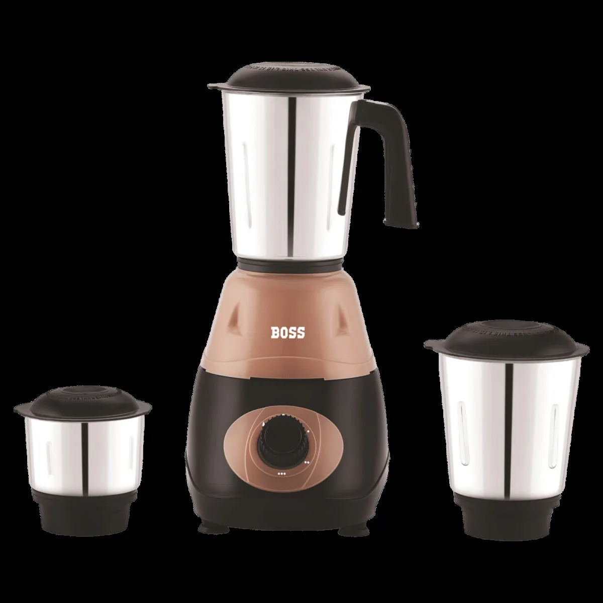 BOSS Bravo B274 500 Watt 3 Jars Mixer Grinder (20000 RPM, Auto Switch Off, Beige)