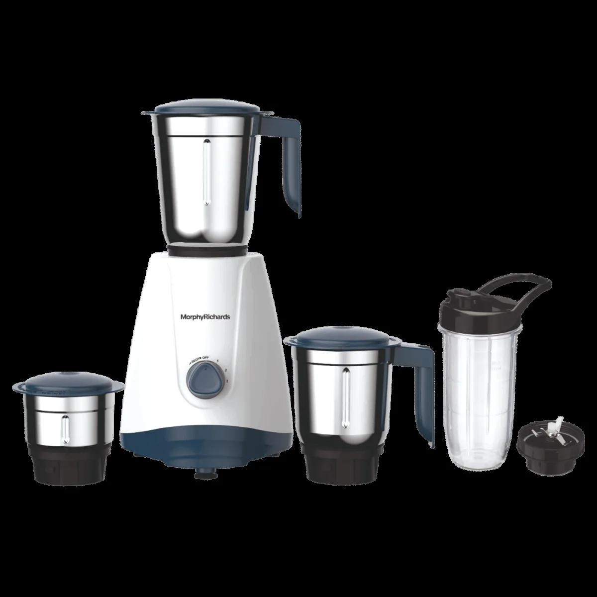 Morphy Richards Tresta Plus 500 Watt 4 Jars Mixer Grinder (18000 RPM, Hybrid Motor, White & Blue)