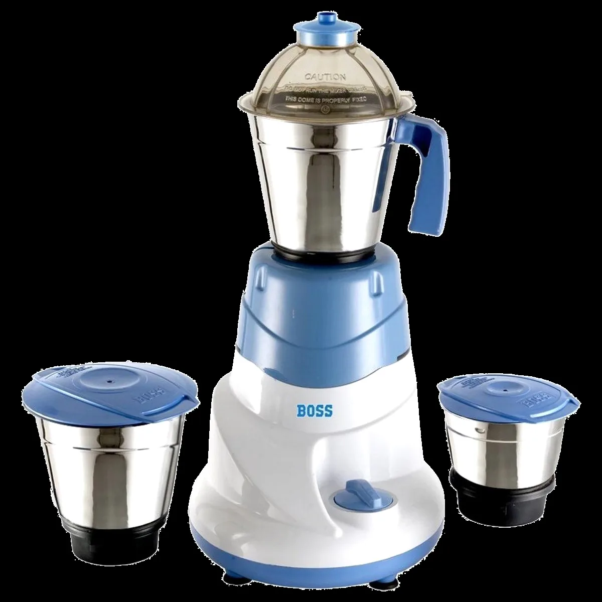 Mycro Fine BOSS Alltime 500 Watt 3 Jars Mixer Grinder (18000 RPM, 3 Speed Control, White & Blue)