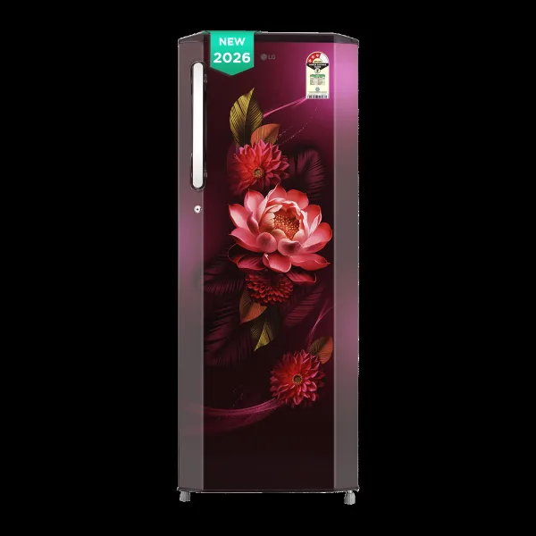 LG 261 Litres 3 Star Direct Cool Single Door Refrigerator with Auto Smart Connect (GLD2736YBRW, Red Water Lily) (2026 Model)